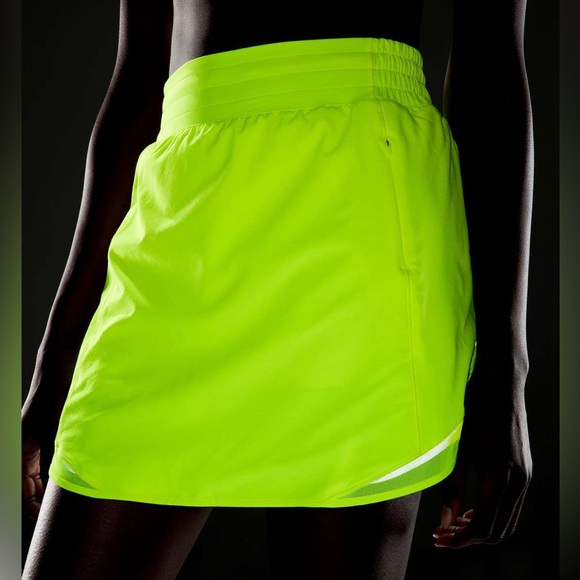 Lululemon Hotty Hot High-Rise Skirt *LongHighlight Yellow neon bright color